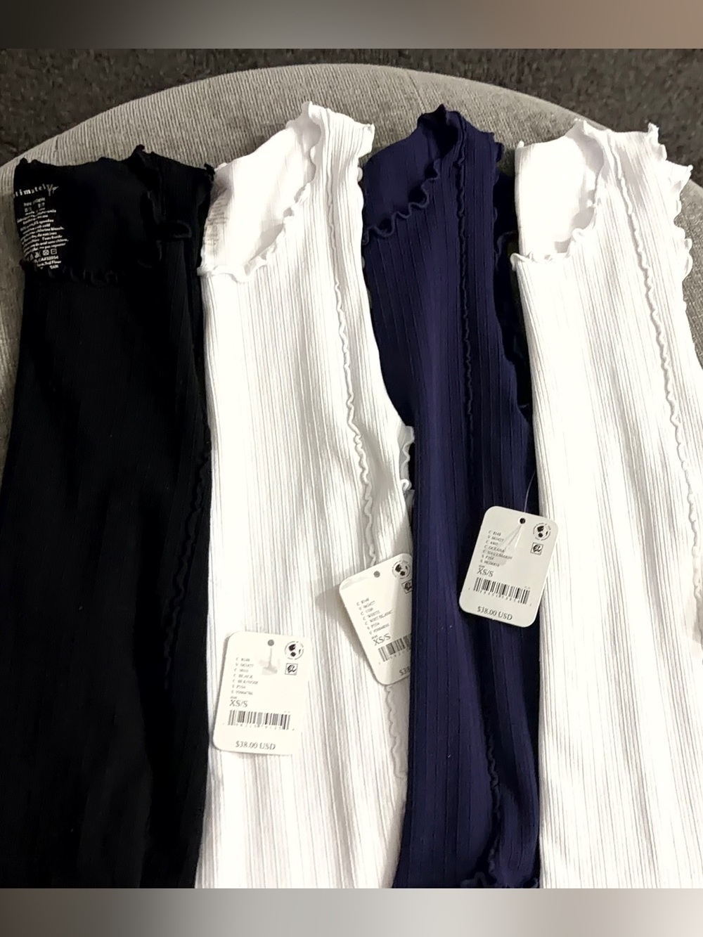 4 pack Free People Ribbed Halter Crop Tank bundle XS/S - Picture 2 of 5